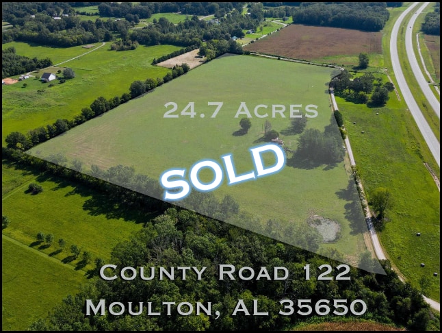 Land for sale in Moulton, Alabama through Apex Real Estate